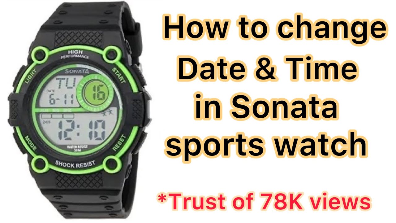 How to change Date & Time in sonata sports watch.|| Desi_Creations