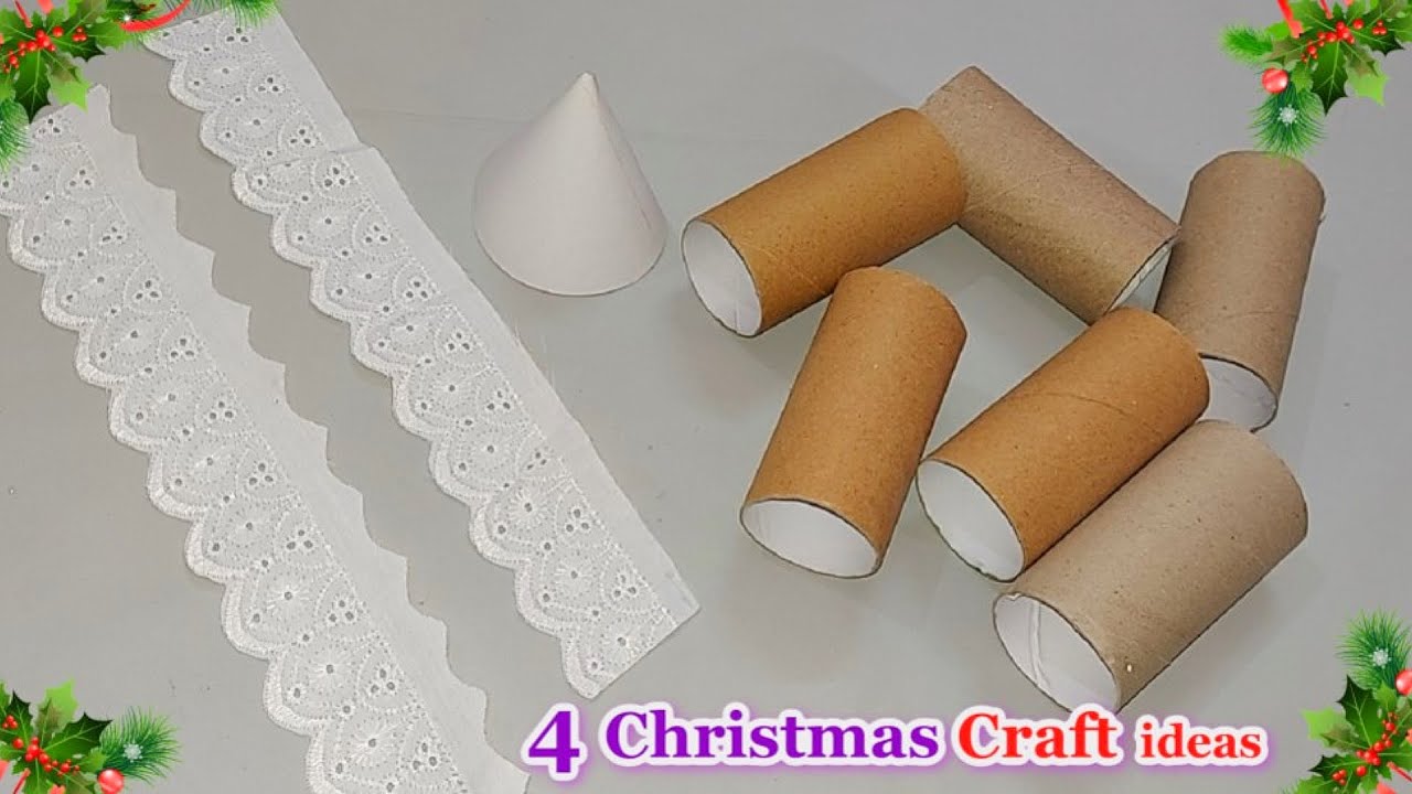 4 Economical Christmas Decoration idea with Empty roll  | DIY Affordable Christmas craft idea🎄94