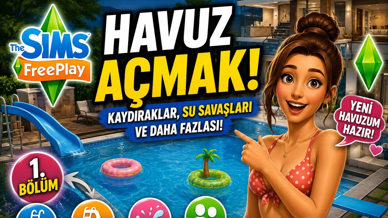 Sims FreePlay’de Havuz Açmak! Kaydıraklar, Su Savaşları ve Daha Fazlası!