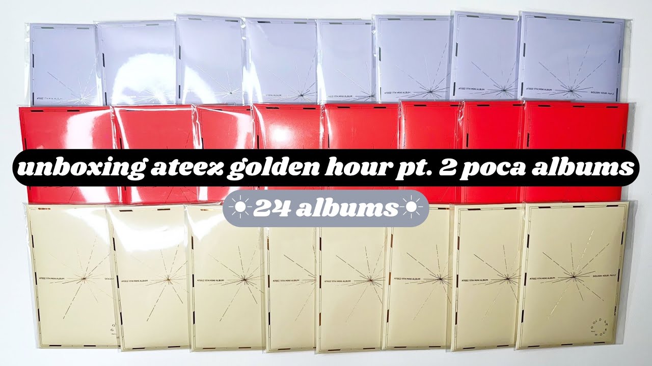 ☼ распаковка ateez golden hour pt. 2 poca альбома ☀︎ 24 альбома ☼