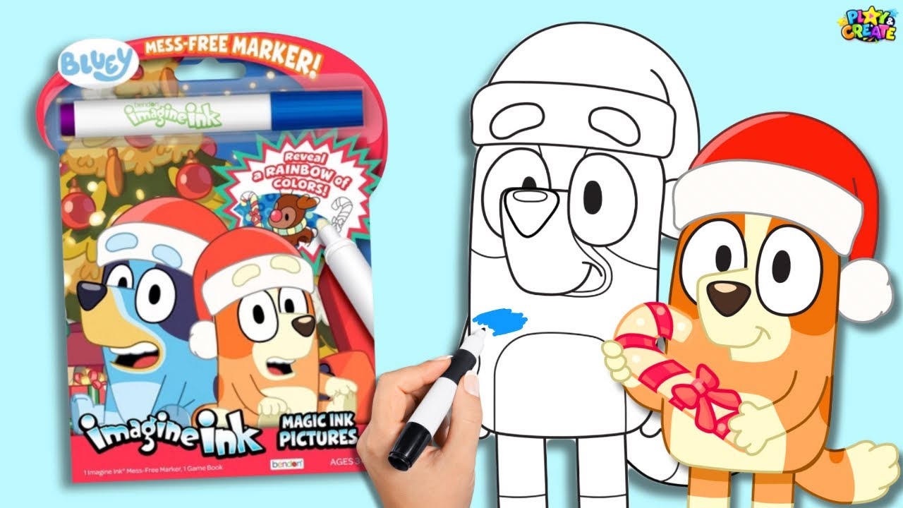 Bluey Christmas Special Coloring and Craft!