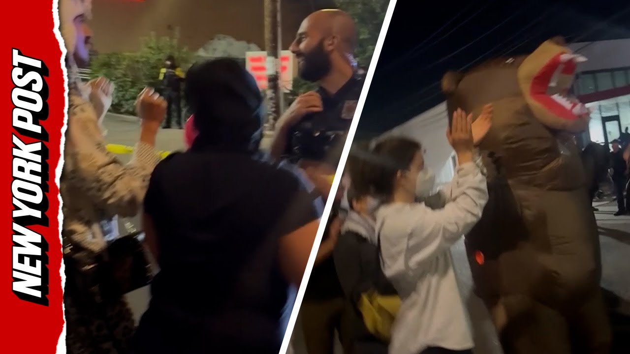 Officers Enjoy Dance Party Protest Outside Portland ICE Facility