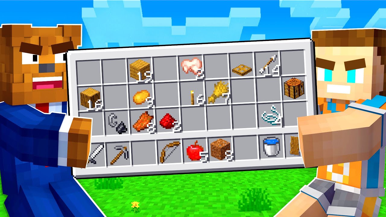 Minecraft But Im FORCED To Share My Inventory!
