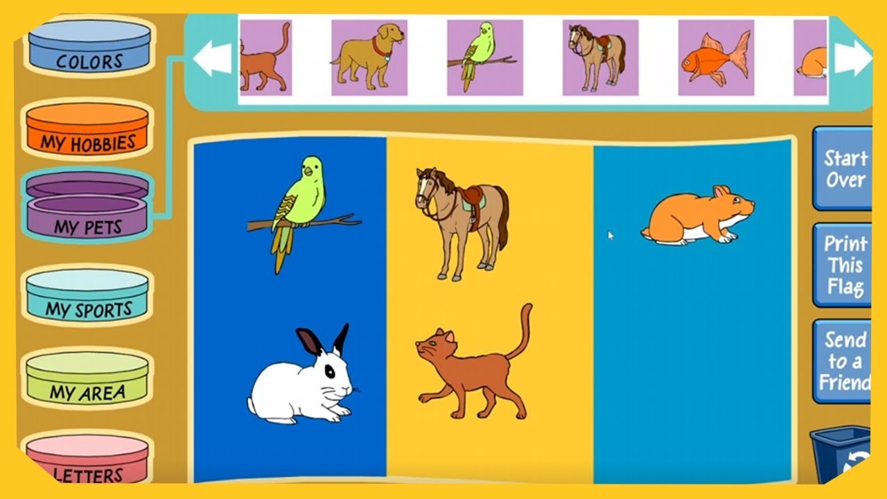Arthur: Build a Flag Gameplay (Browser Game)