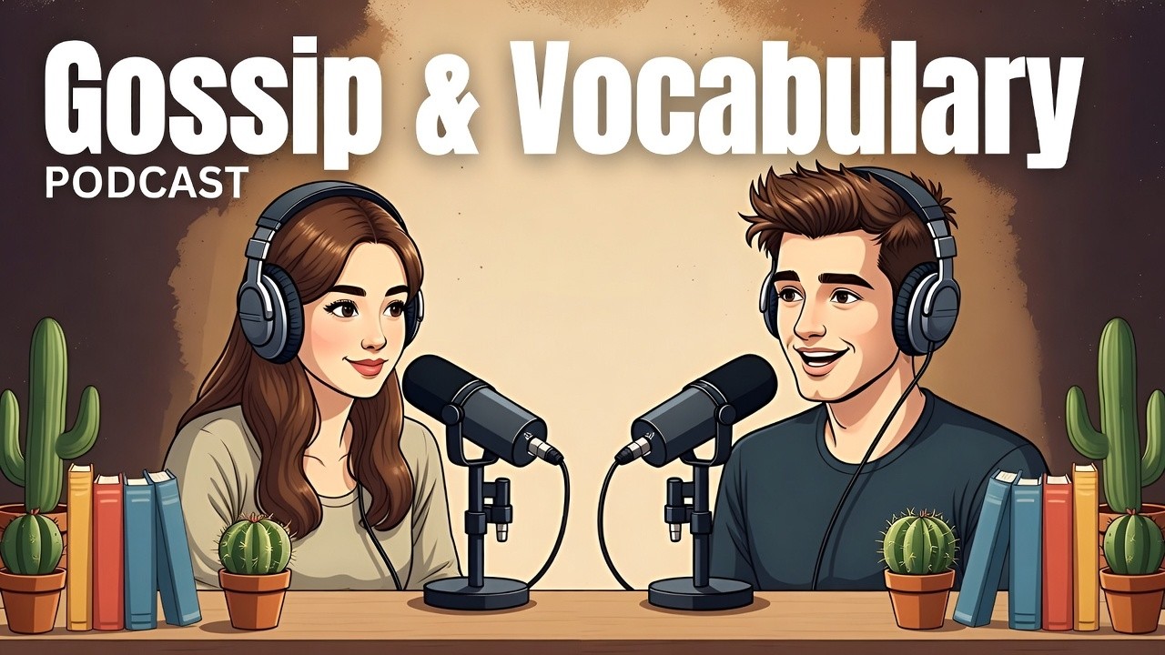 English Podcast for Beginners Gossip at a Social Gathering Vocabulary & Phrases A1–B1