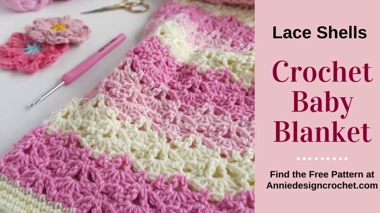 Crochet Lace Shell Baby Blanket