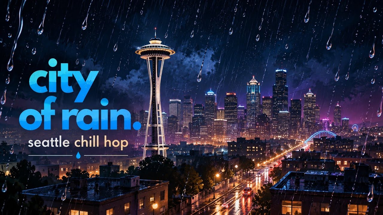 Seattle Rain After Dark 🌧️ | West Coast Chill Instrumental Playlist