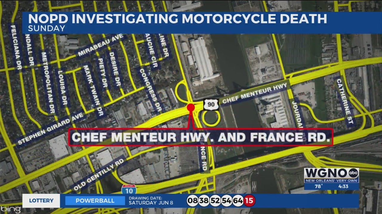 Motorcyclist thrown from bike in deadly New Orleans crash