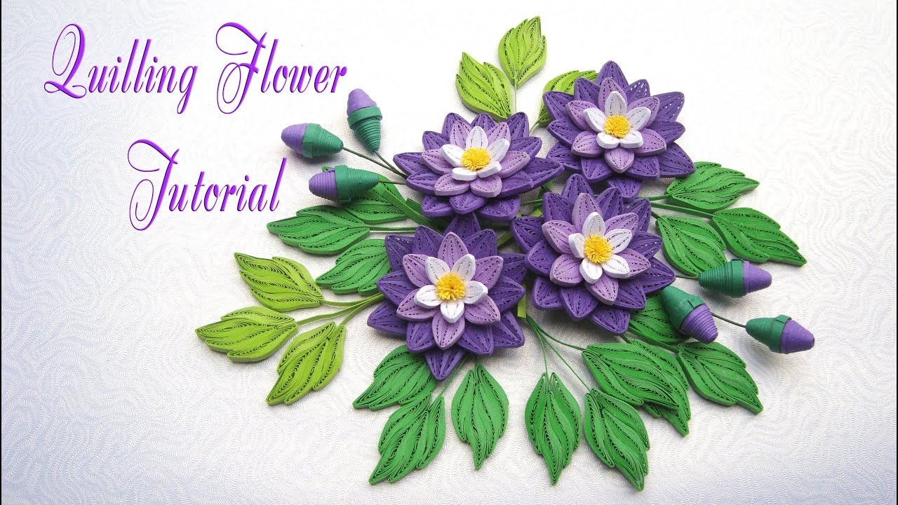 QUILLING FLOWER v2 TUTORIAL | Diy PAPER FLOWER  v2 TUTORIAL
