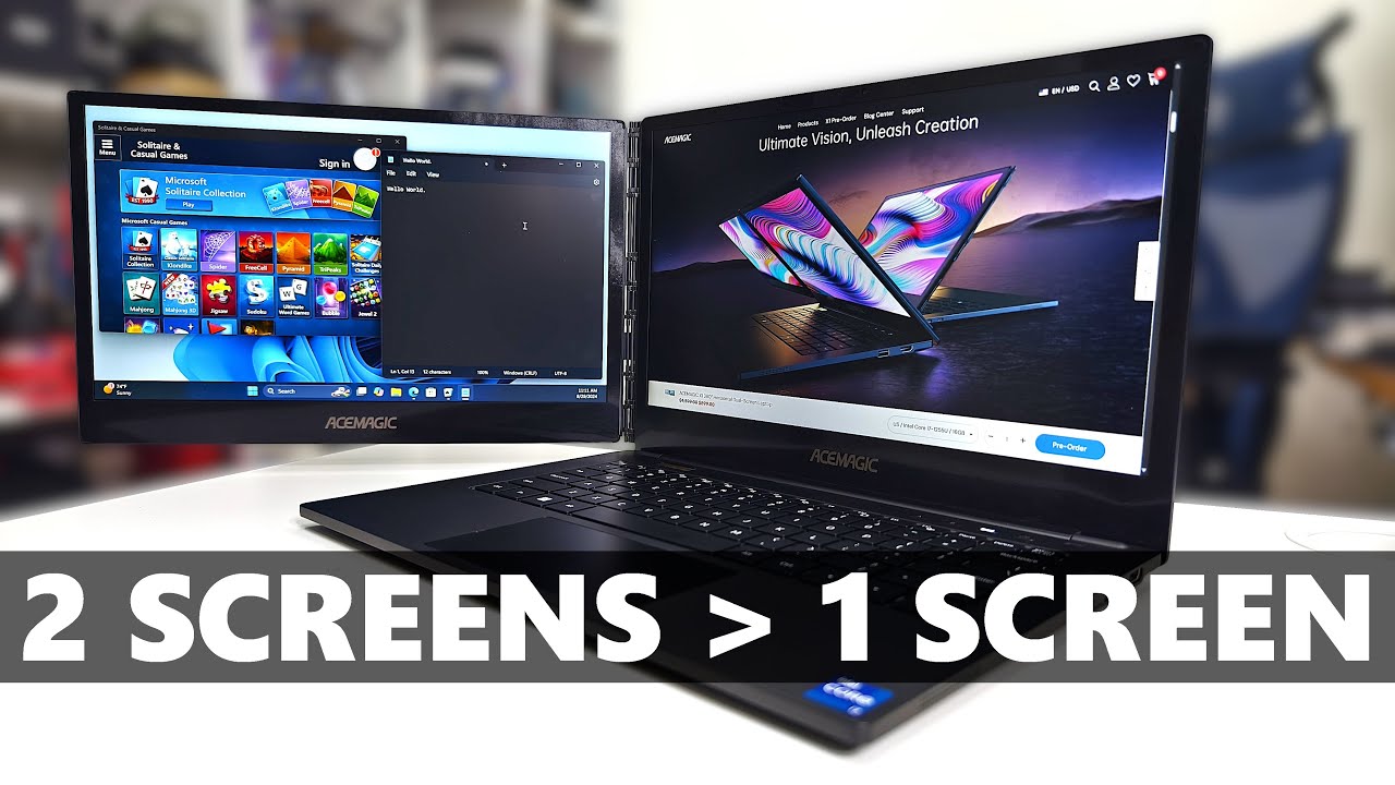 DUAL Screens on a Laptop? The AceMagic X1 is Kinda Funky...