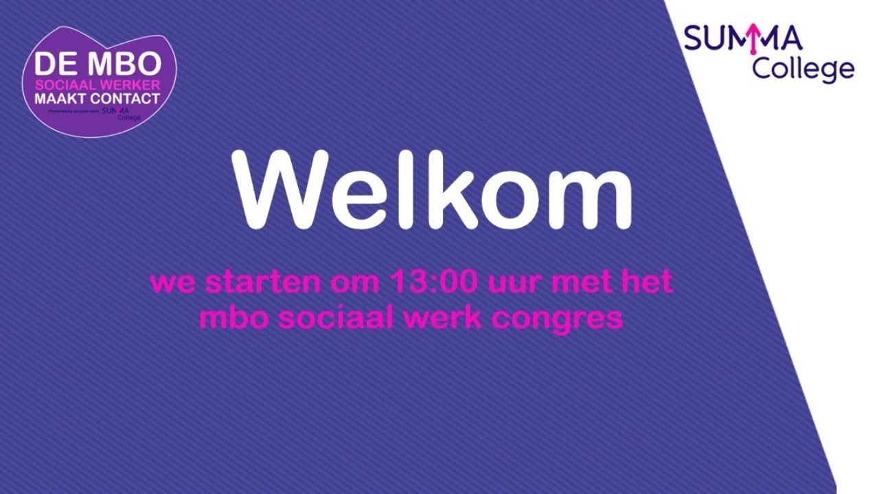 MBO sociaal werk congres