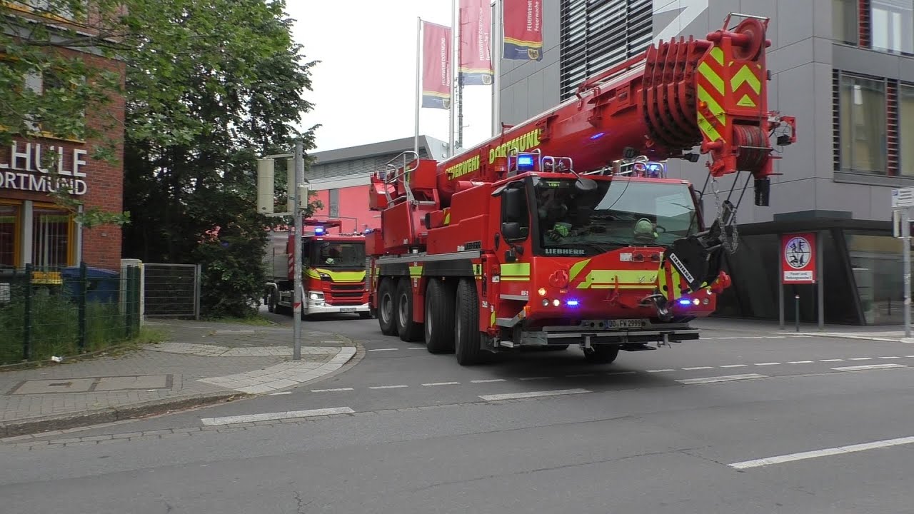 [ KRAN ] Einsatzfahrten Feuerwehr , Rettungsdienst & Polizei in Dortmund