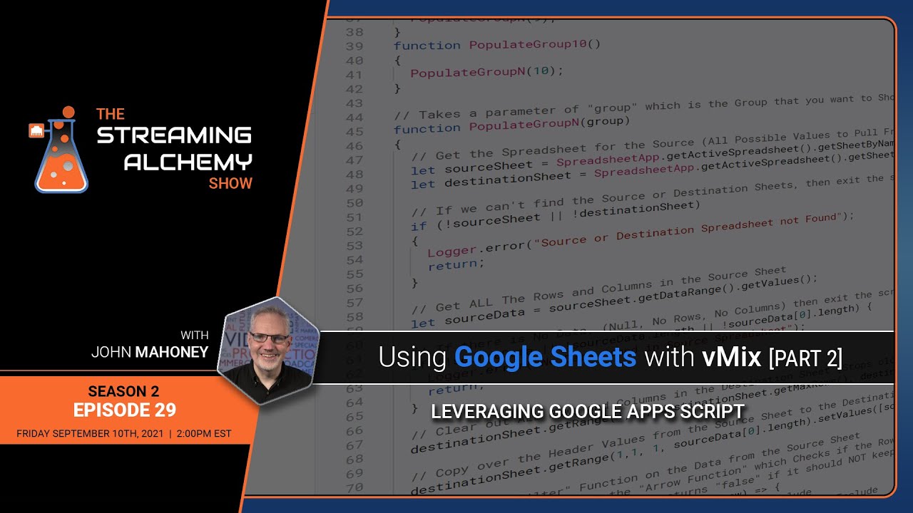 Using Google Sheets with VMIX – Part 2