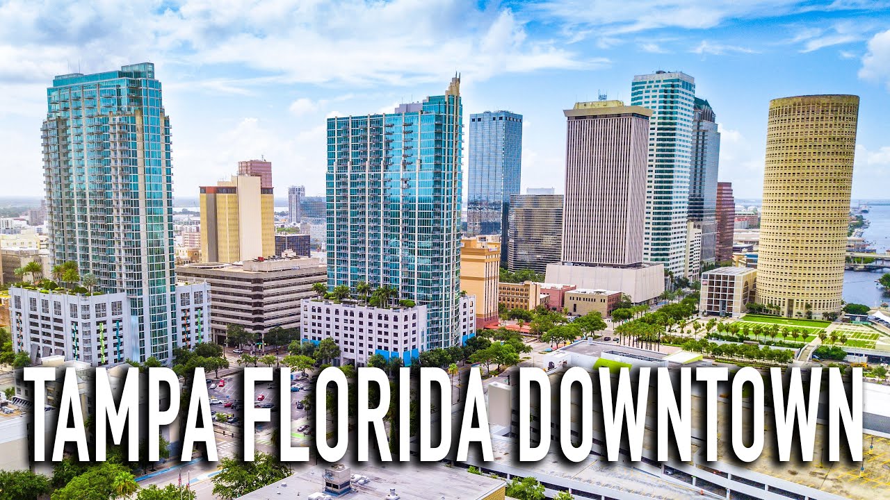 Tampa Florida. Aerial view 4K