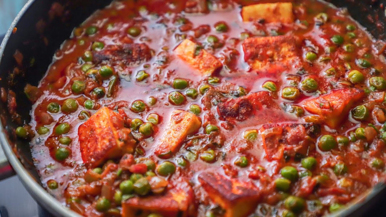 Matar Paneer Recipe - Dhaba Style Matar Paneer
