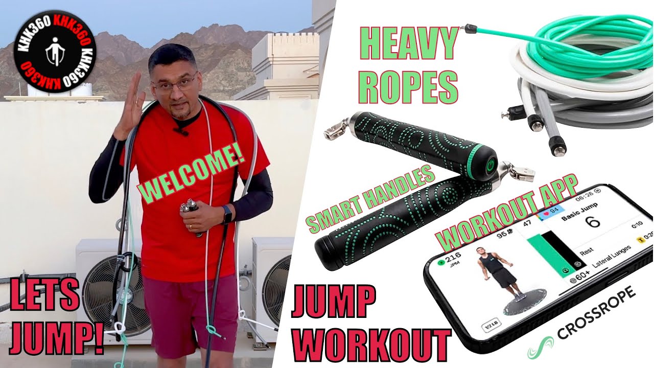 BEGINNER JUMP ROPE WORKOUT WITH HEAVY JUMP ROPES - CROSSROPE GET FIT SET & AMP HANDLES 4K✨