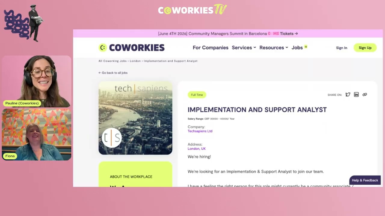 Coworkies Jobs Gazette LIVE x TechSapiens