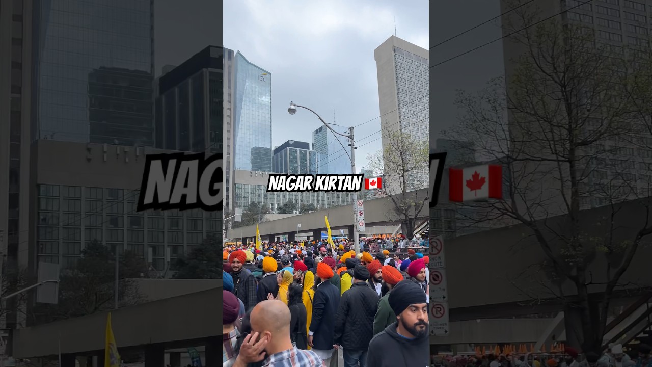 Nagar Kirtan @ Downtown Toronto- Full video 🔜 #canada #khalsa #punjabi #kirtan #food #stalls #india