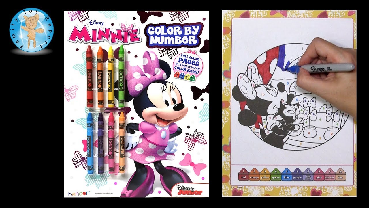 Minnie Figaro - Disney Minnie Mouse Color by Number Coloring Book -- Family Toy Report