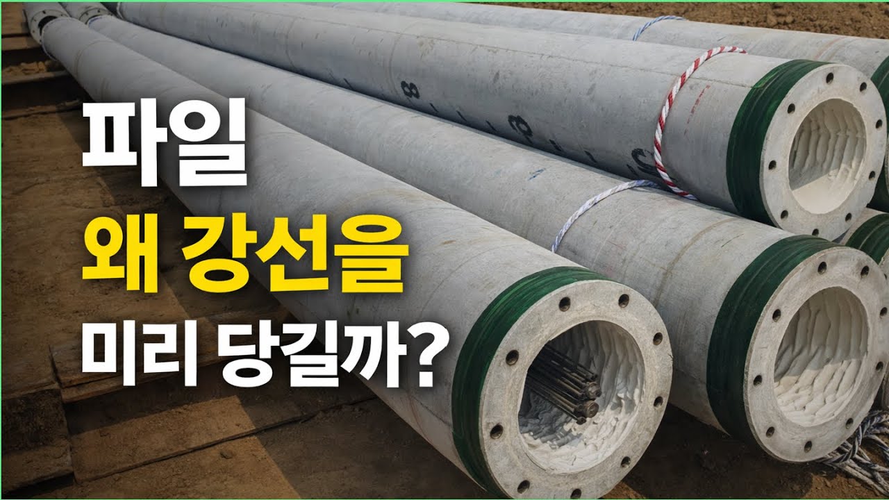 파일 강선은 왜 미리 당겨놓을까? 10m에 7cm