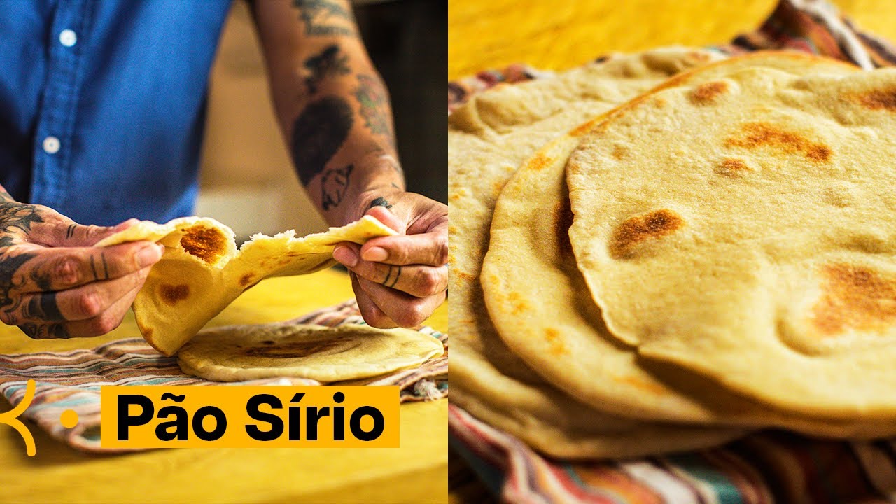 PÃO SÍRIO (Árabe ou Pita): receita pra fazer na frigideira | com Felipe Castanho 🥖
