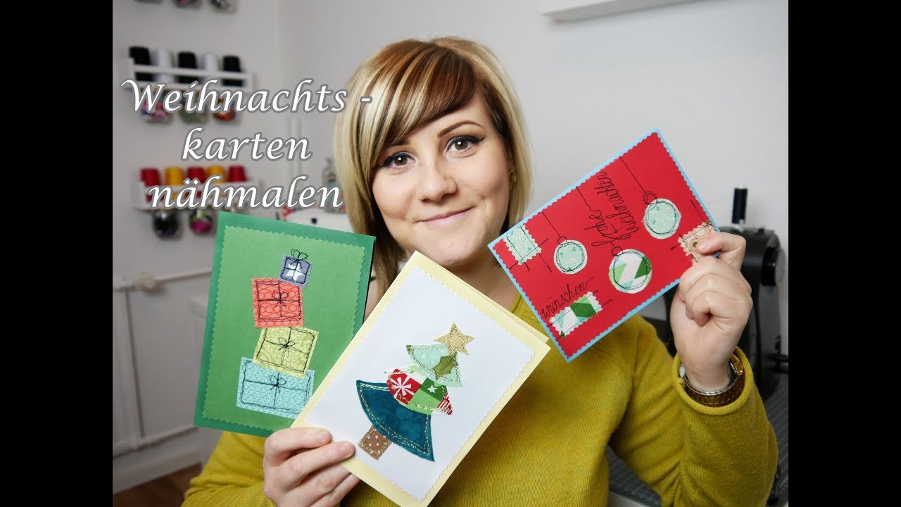 Weihnachtskarten nähmalen