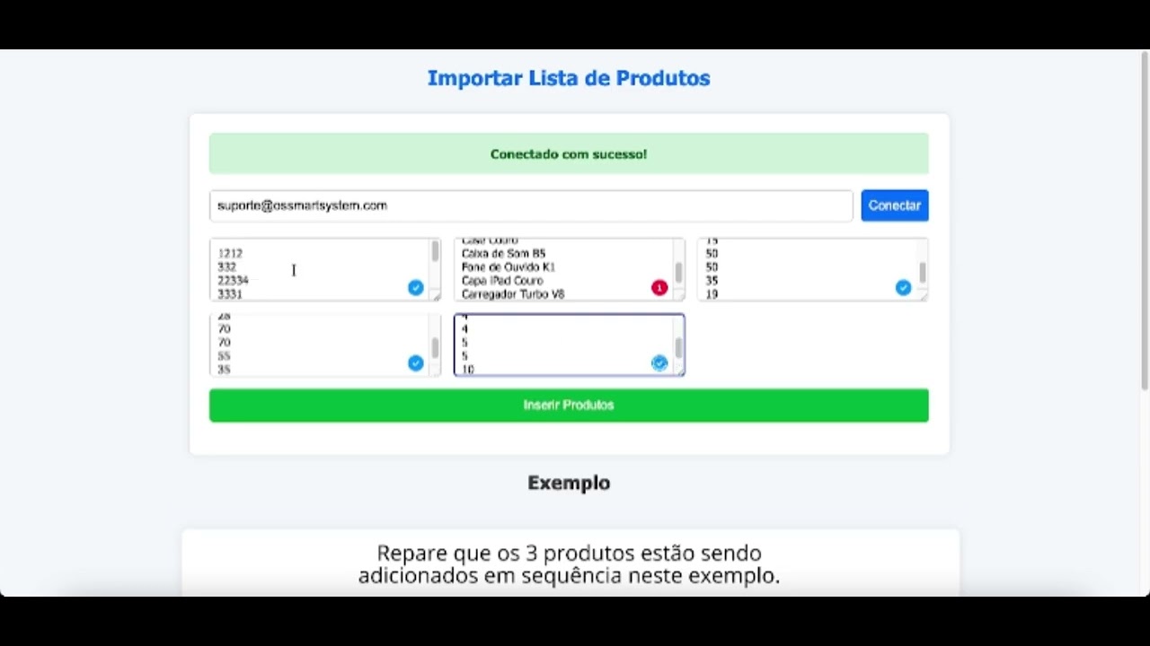 Como importar produtos no SMART System