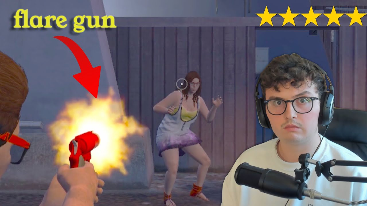 Getting 5 Stars in GTA Online... With a Flare Gun