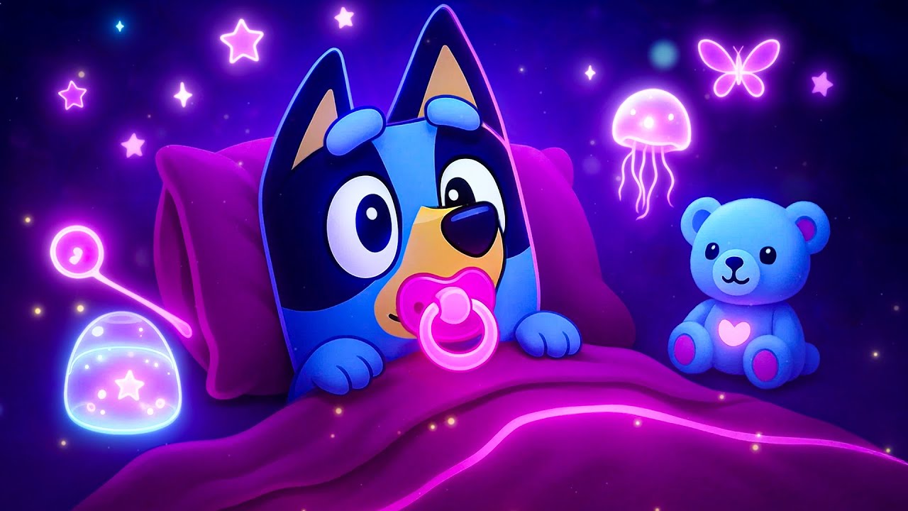 Уютный сон от Bluey 💤 Спокойная атмосфера фортепиано и ночного неба для снятия стресса и глубоког...