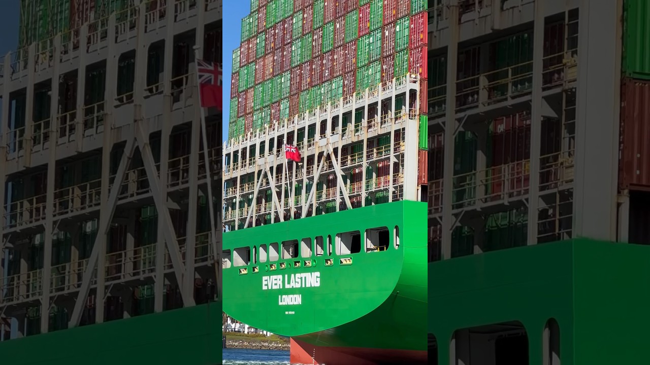 Green Container Ship Ever Lasting