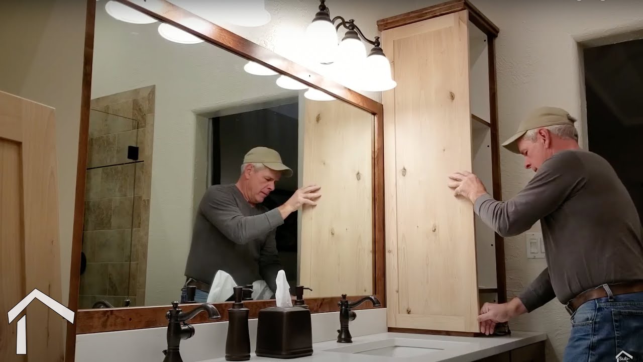 Building Alder Bathroom Cabinets - Storage Towers for a Vanity