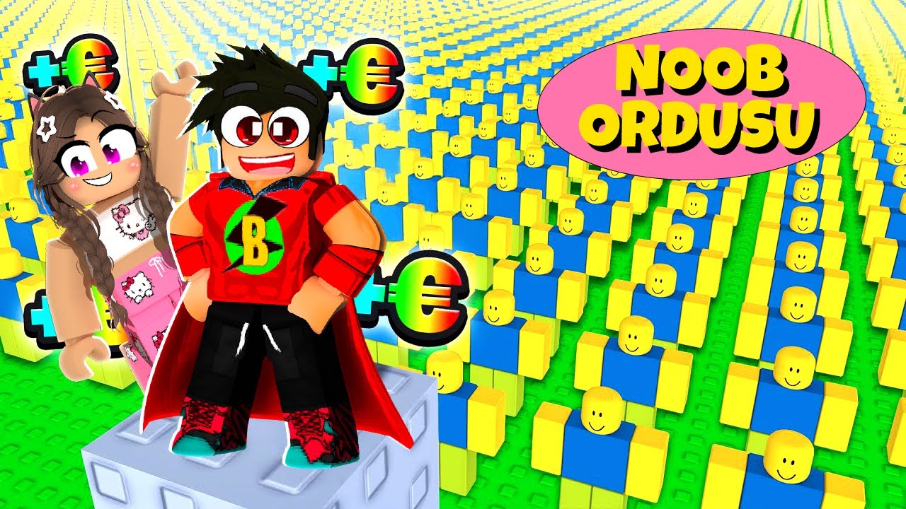 AYB&Uuml;KE İLE NOOB ORDUSU KURDUK 🤣 Roblox Build a Noob Swarm