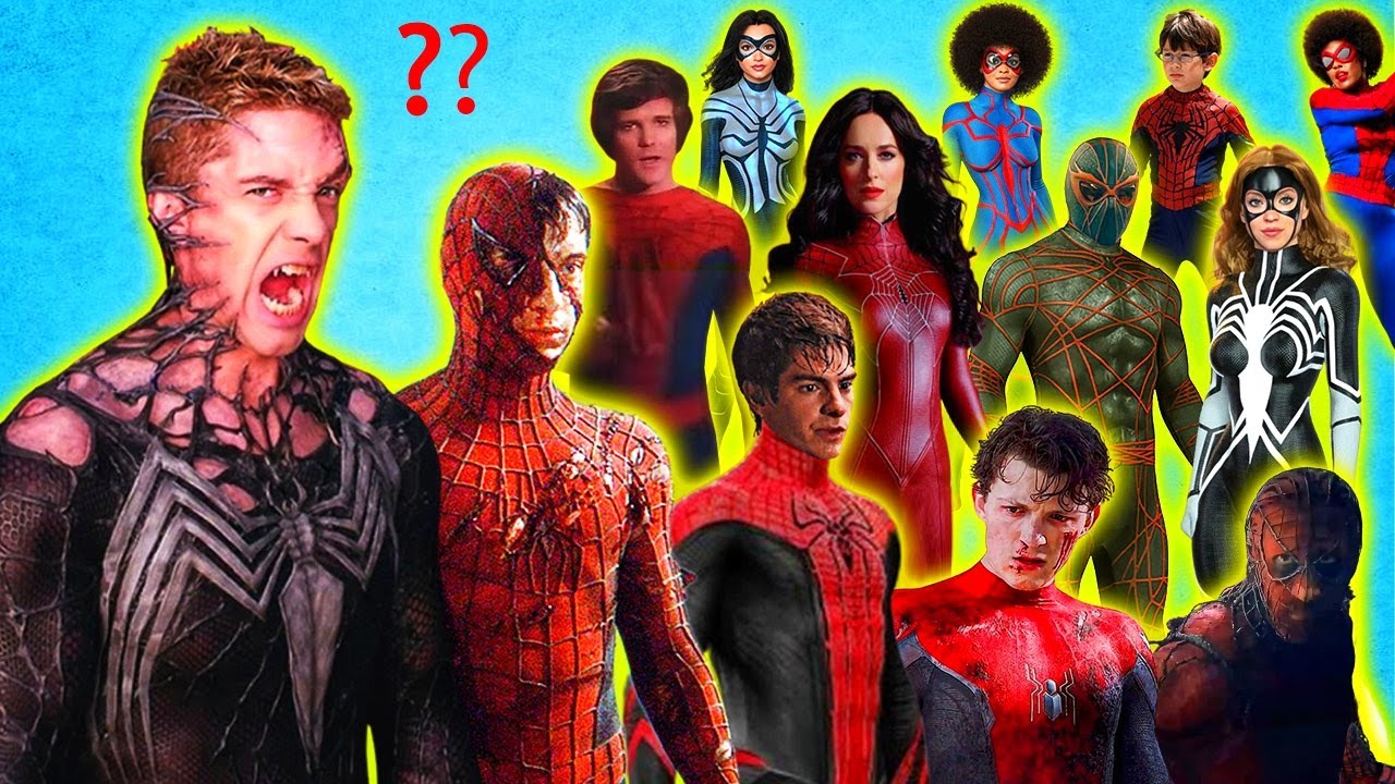 Every single SPIDER-MAN & SPIDER-WOMAN in live action media, ever!!