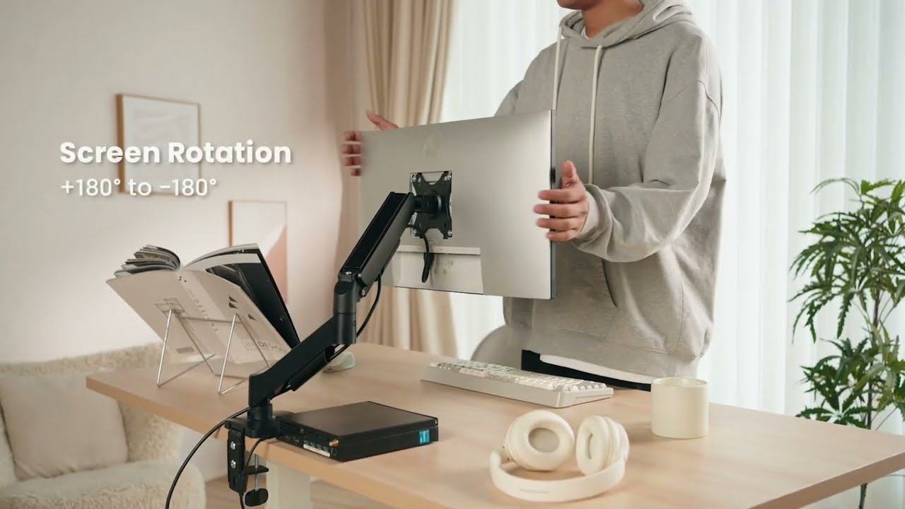 PrimeCables&reg; Ergonomics Adjustable Mechanical Spring Monitor Arm | Suitable for 17