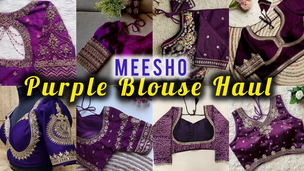 Meesho Purple Blouse Haul Under 399₹ 💜 || meesho blouse haul || cpahana 