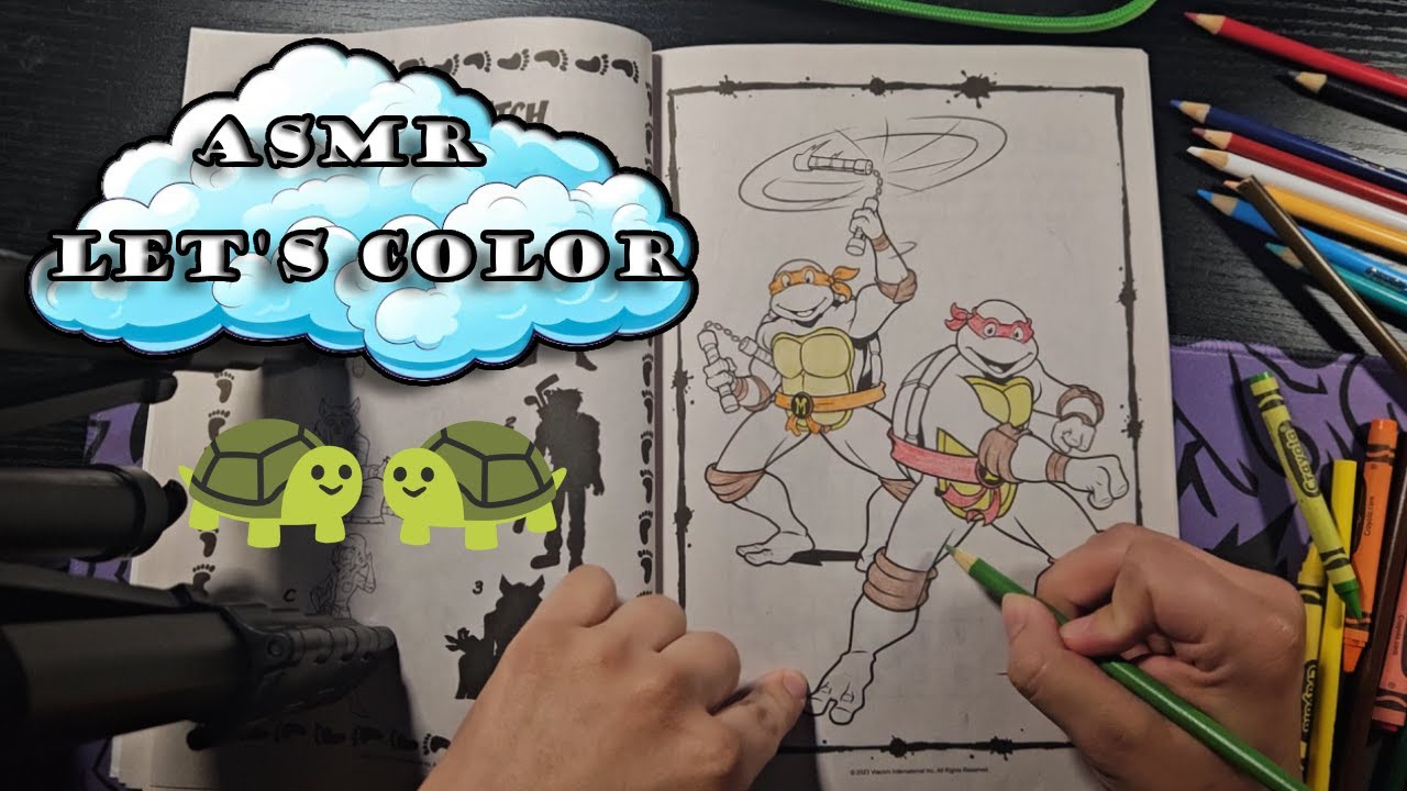 ASMR Coloring Book With Whispers, Page Flipping, For Relaxation (Lo-fi)