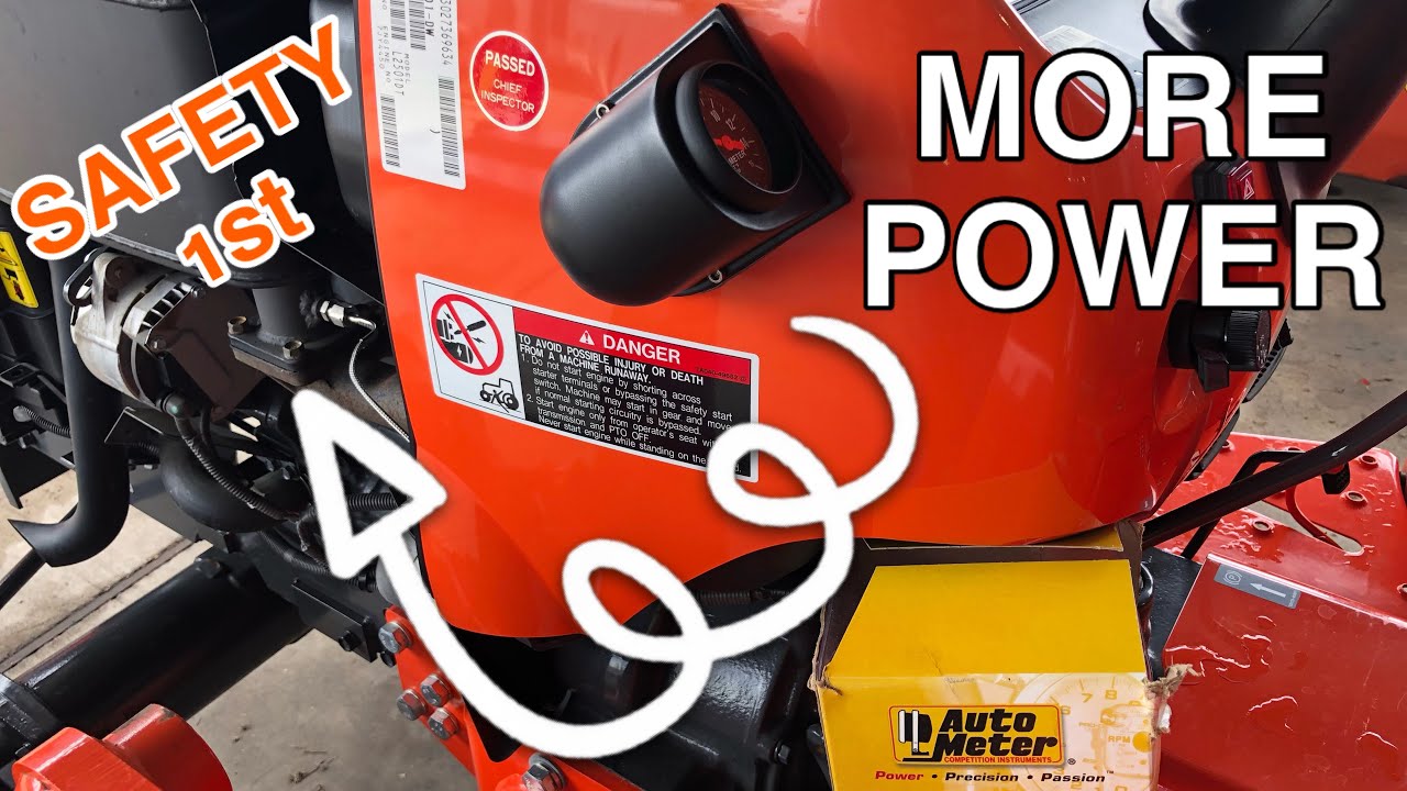 Auto Meter EGT Sensor Install ~ Kubota L2501 Tractor ~ Tune your Diesel Safely! Pt.2