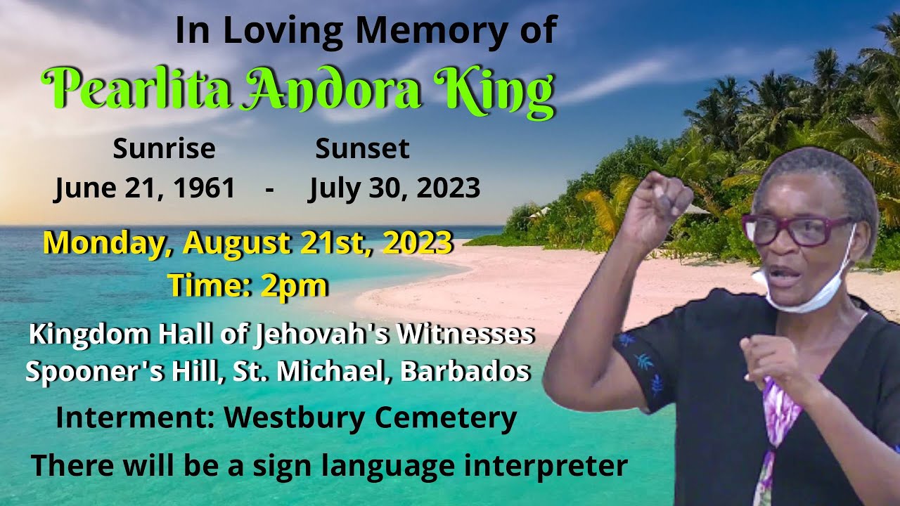 In Loving Memory of Pearlita Andora King - ( Late-deafened)