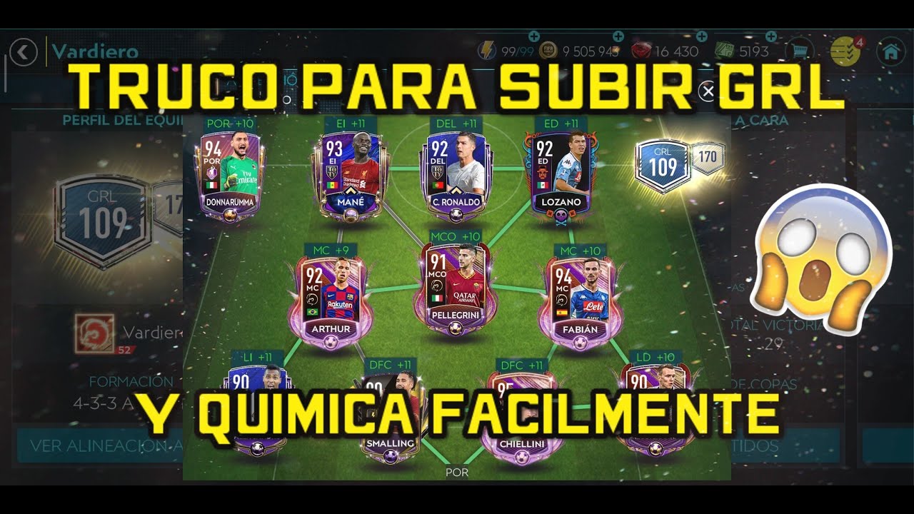 TRUCO PARA SUBIR GRL Y QUIMICA FACILMENTE EN FIFA MOBILE 20