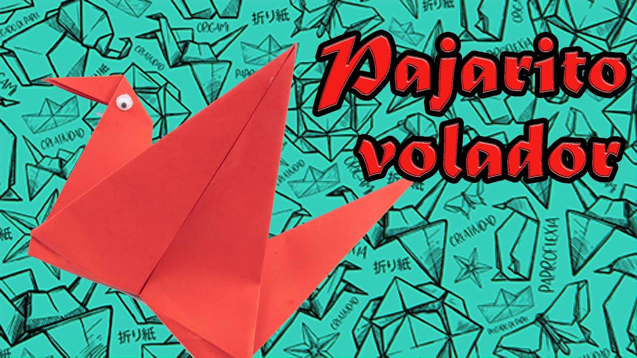 Cómo hacer un pájaro que mueve las alas de origami MUY FÁCIL
