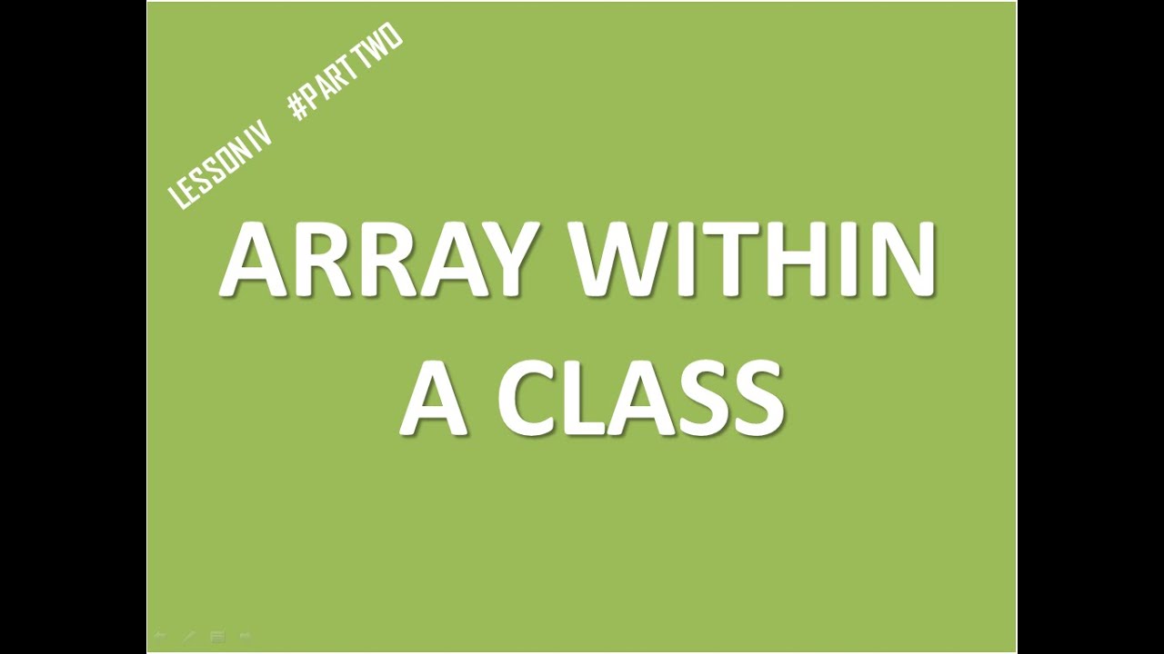 array within a class