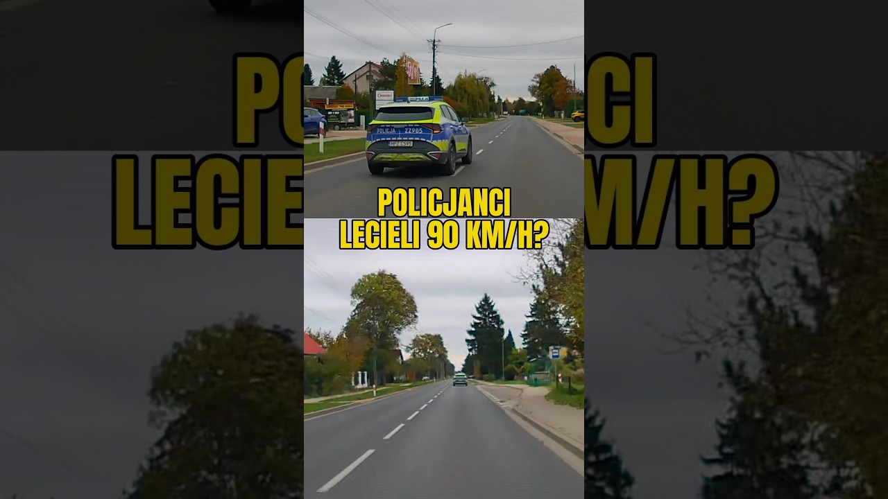 🚓💨 Policjanci pędzili przez miejscowość 90 km/h? Gdzie im się tak spieszyło? 🤔