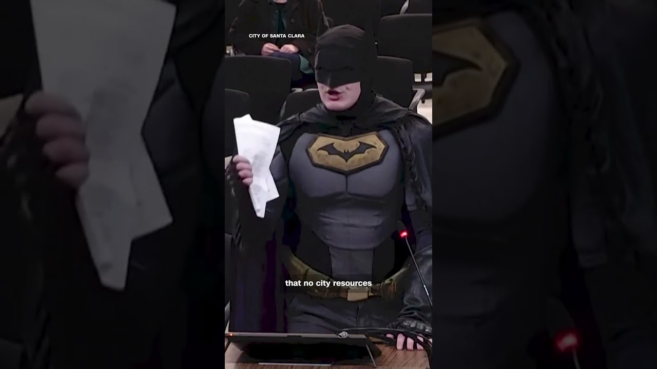 'Batman' demands action at city council meeting