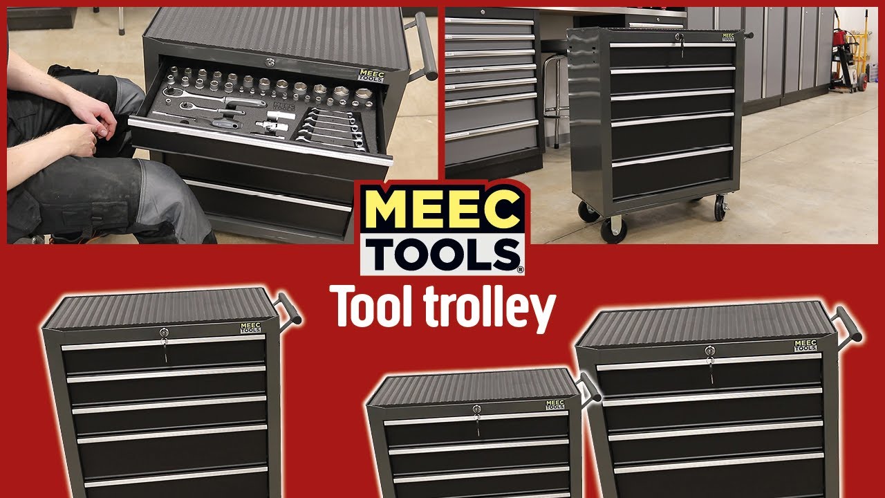 Tool Trolley 128 pcs Meec Tools