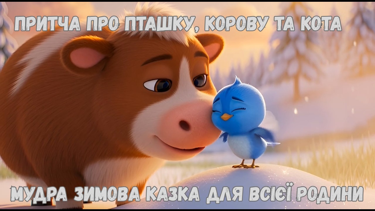 Не кожен друг — друг ❄️ Притча про Пташку, Корову та Кота
