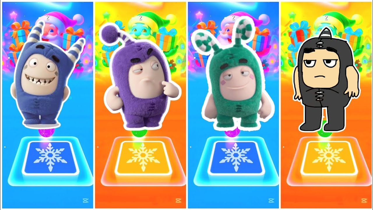 Oddbods Pogo Vs Oddbods Zee Vs Oddbods Jeff  VS Oddbods Food - Tiles Hop Edm Rush 🎶