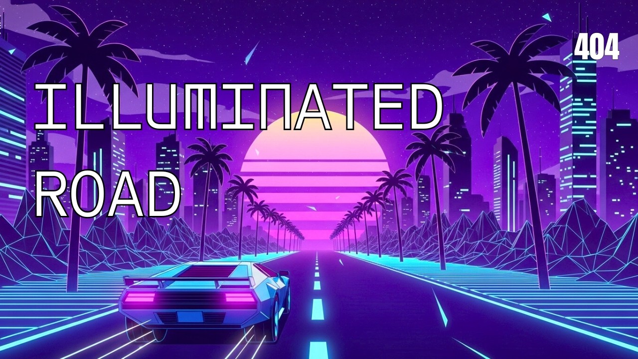 Illuminated Road | Synthwave Music Drive | 404 Studio
