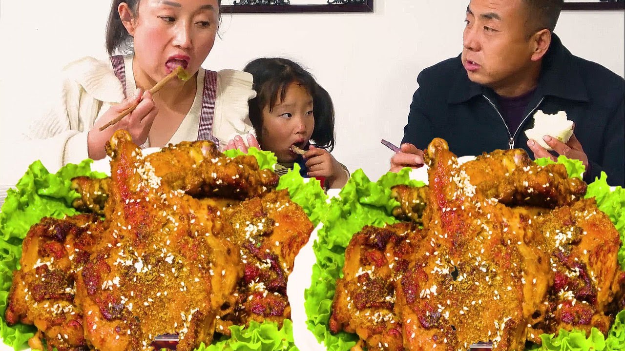 改艳弄4个大鸡腿先腌再煎，软嫩多汁孜然辣椒一撒，这味道真过瘾！【陕北改艳】