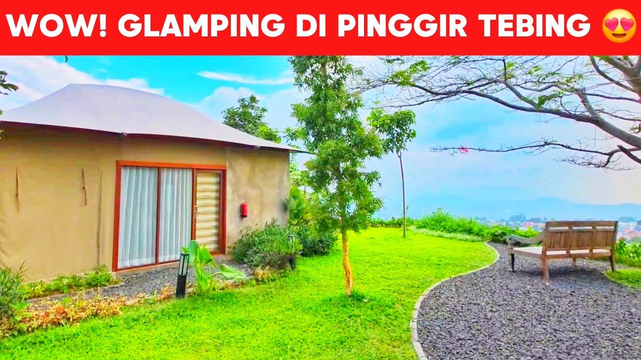 VIEWNYA CAKEP BANGET‼️ ADA KOLAM RENANG & BATHTUB | Tebing View Glamping Azana Hotels Collection