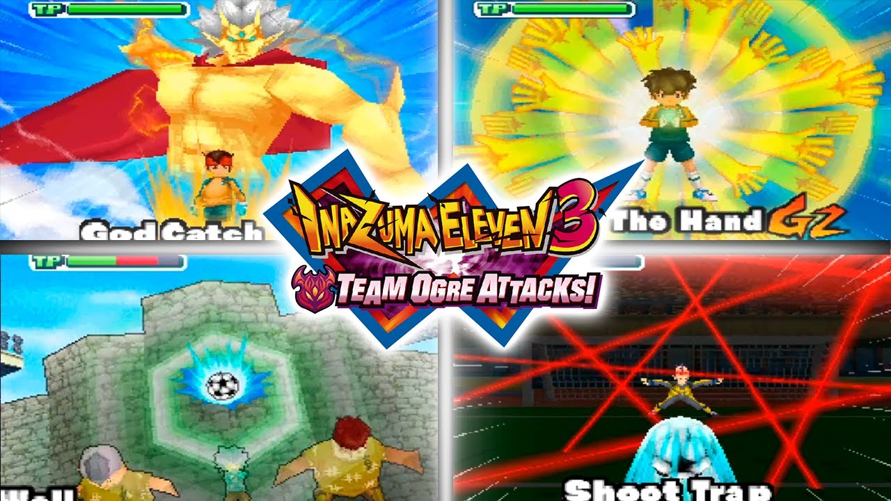 All goalkeeper Techniques in inazuma eleven 3: the ogre (Hissatsu technique)